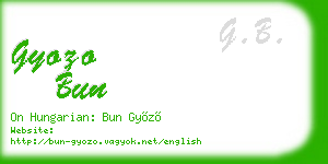 gyozo bun business card