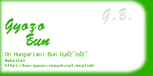 gyozo bun business card